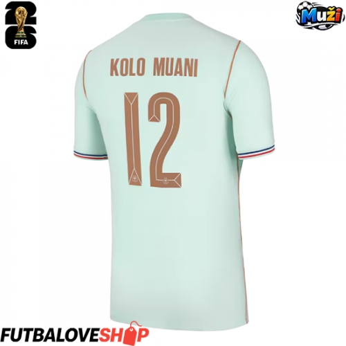 Dres Francúzsko Randal Kolo Muani #12 Preč MS 2026 Krátky Rukáv